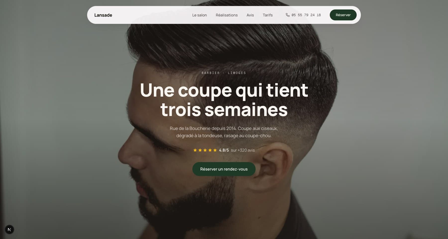 Aperçu du site concept Lansade